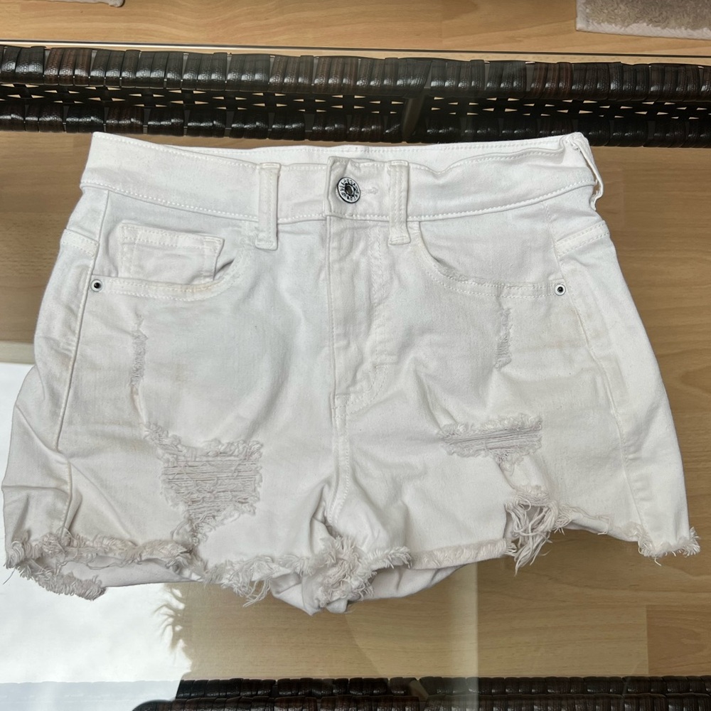 Fashion Nova White Denim Shorts
